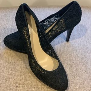 Nine West Black Lace Heels